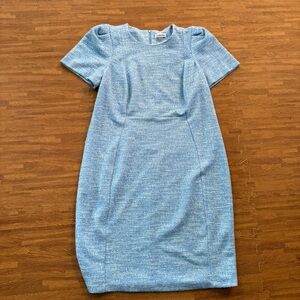 Calvin Klein Light Blue Tweed Dress